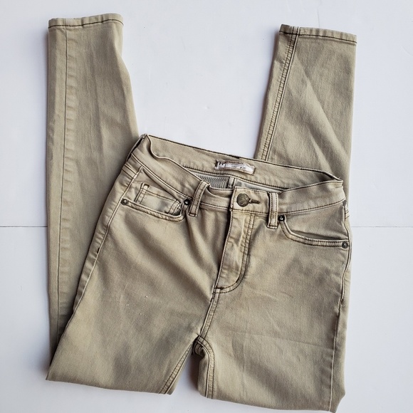 Free People Sand Colored Skinny Jeans - Picture 3 of 7